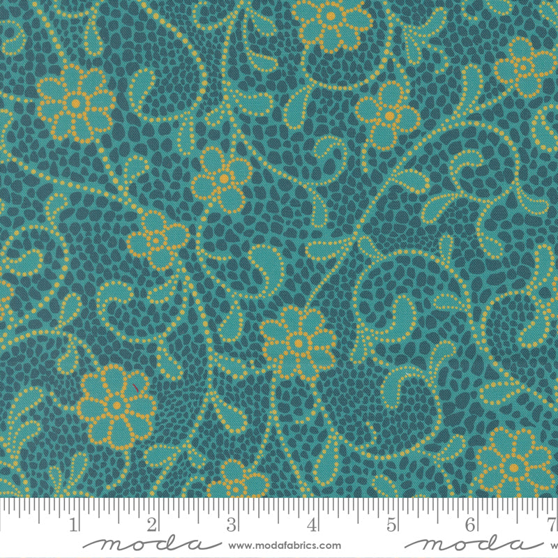 Parlor 11962-15 Good Vibes Only Teal by Crystal Manning for Moda.
