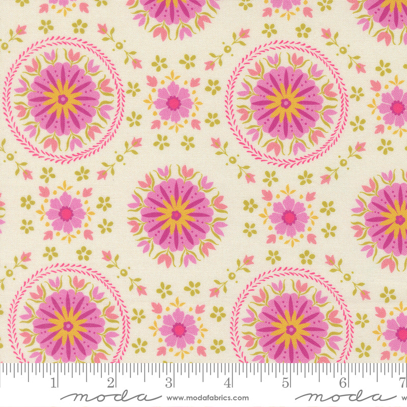 Parlor 11964-11 Mandala Cream by Crystal Manning for Moda.