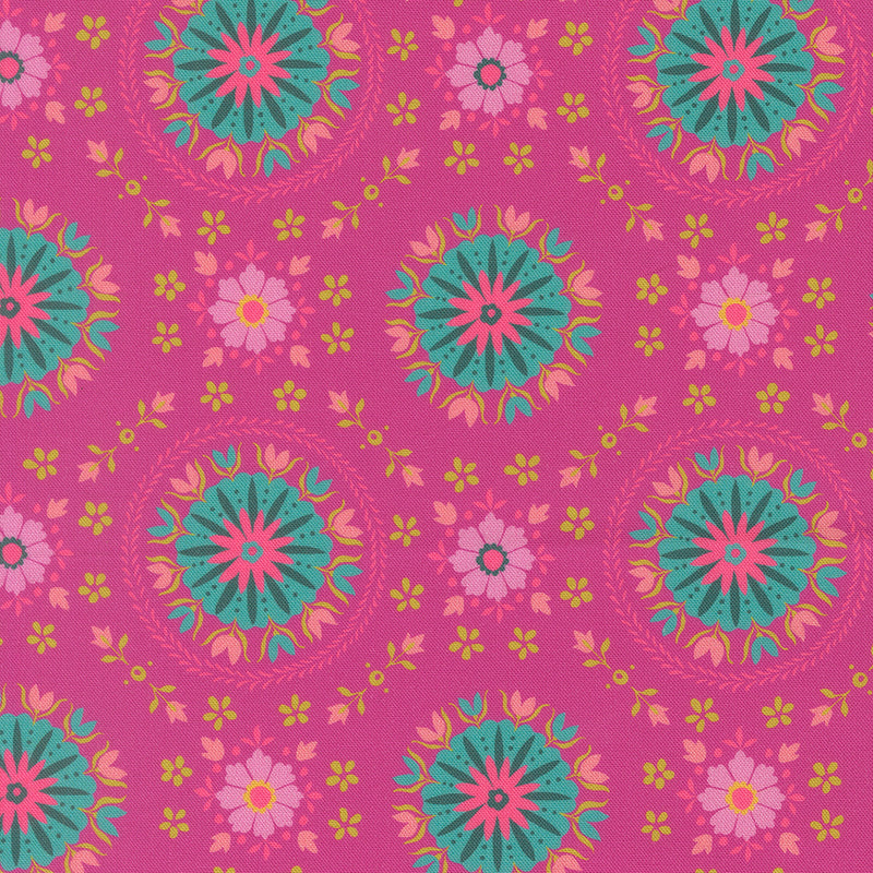 Parlor 11964-22 Mandala Passion Fruit by Crystal Manning for Moda.