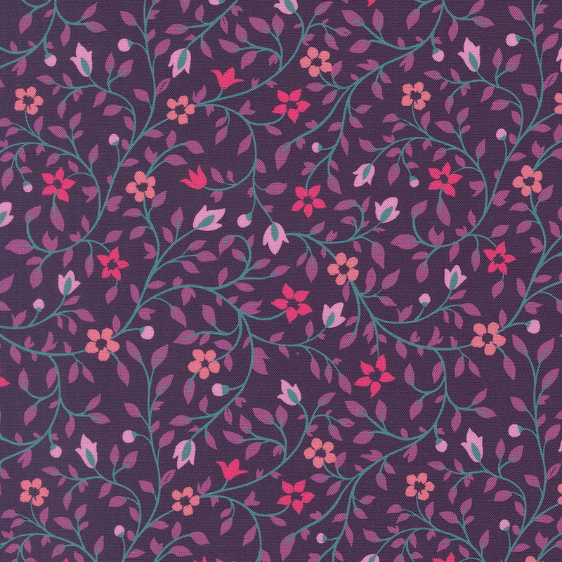 Parlor 11965-26 Serenity Plum by Crystal Manning for Moda.