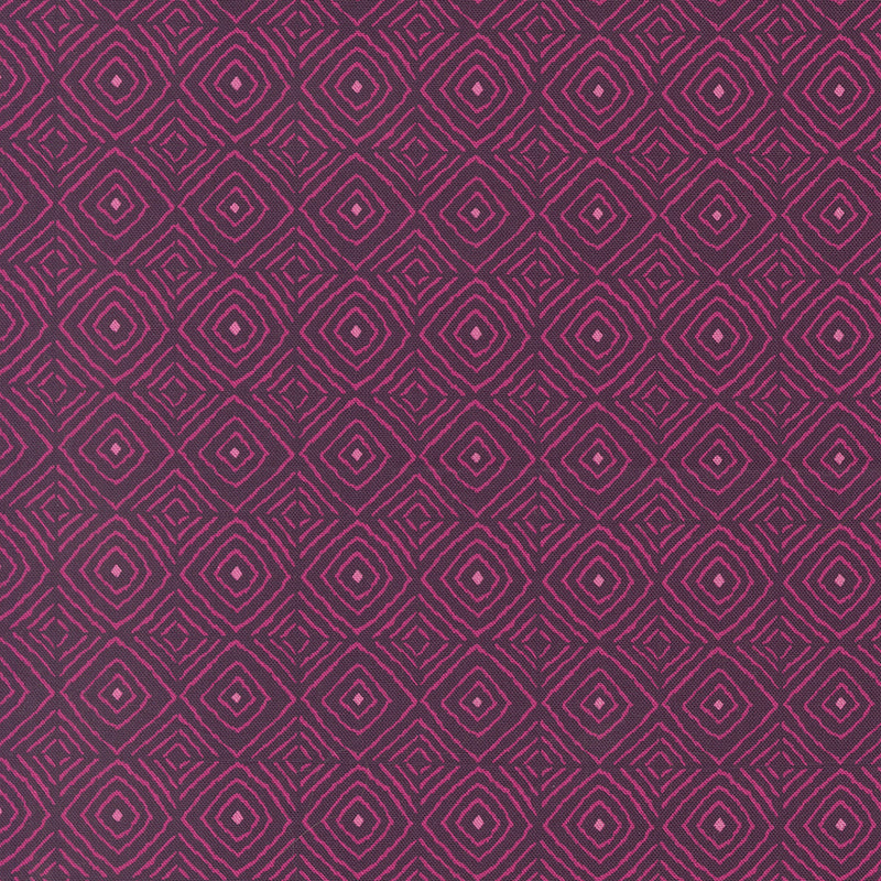 Parlor 11966-26 Diamonds Plum  by Crystal Manning for Moda.