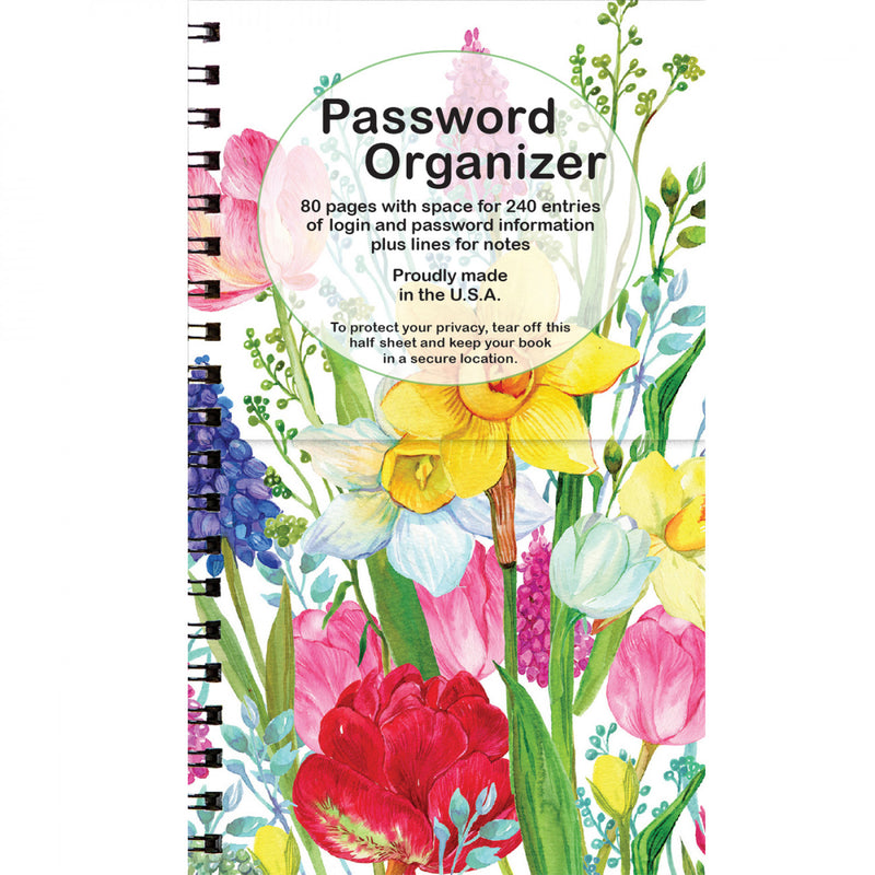 Password Organizer - Bright Floral Version 2