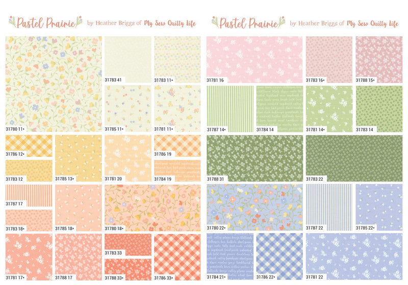 Pastel Prairie Fat Eighth Bundle 31780F8 by My Sew Quilty Life for Moda