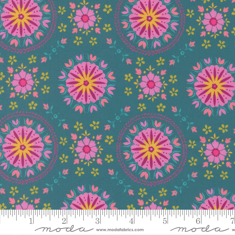 Parlor 11964-16 Mandala Peacock by Crystal Manning for Moda.