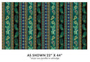 Peacock Symphony 13485-99 Stripe Multi by David Galchutt for Benartex