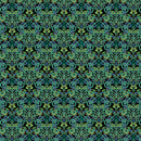 Peacock Symphony 13489-99 Feather Medallion Multi by David Galchutt for Benartex