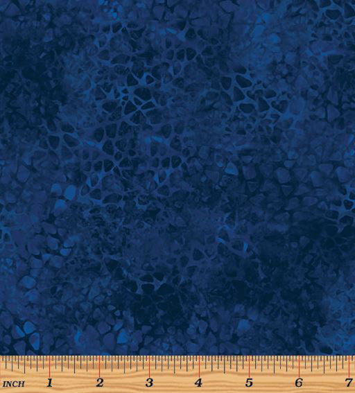 Peacock Symphony 13492-56 Color Symphony Navy by David Galchutt for Benartex