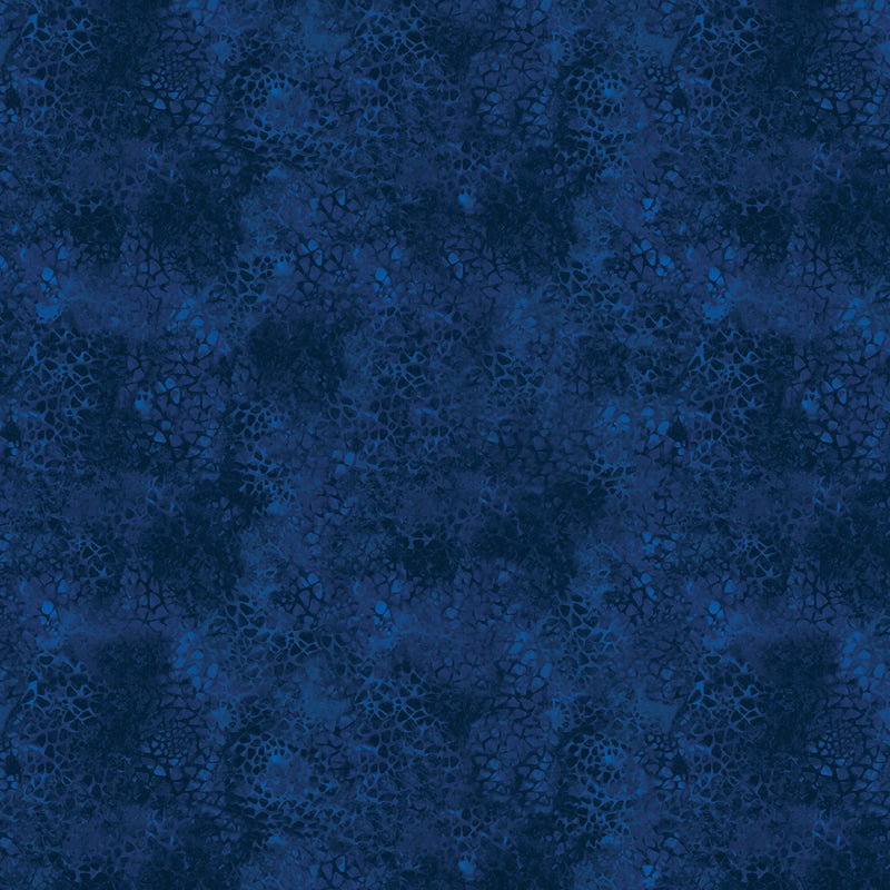 Peacock Symphony 13492-56 Color Symphony Navy by David Galchutt for Benartex