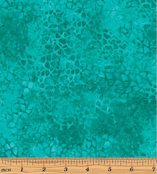 Peacock Symphony 13492-84 Color Symphony Medium Turquoise by David Galchutt for Benartex