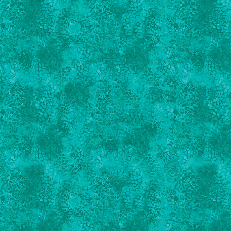 Peacock Symphony 13492-84 Color Symphony Medium Turquoise by David Galchutt for Benartex