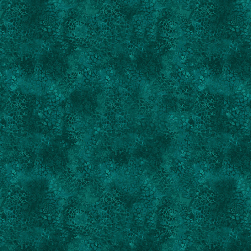 Peacock Symphony 13492-85 Color Symphony Teal by David Galchutt for Benartex