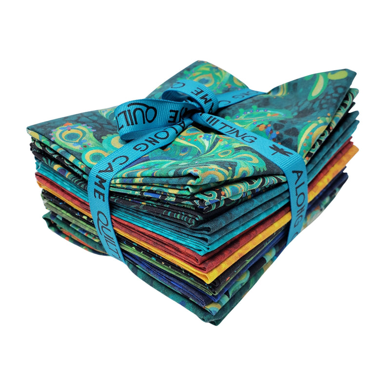 Peacock Symphony Fat Quarter Bundle side view