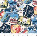 Peanuts Frosty Friends P1018-12 Patches Cream Multi licensed to Northcott Fabrics