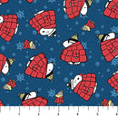 Peanuts Frosty Friends P1020-43 Big Puffer Blue Multi licensed to Northcott Fabrics
