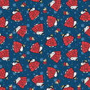 Peanuts Frosty Friends P1020-43 Big Puffer Blue Multi licensed to Northcott Fabrics