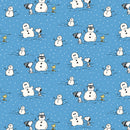 Peanuts Frosty Friends P1023-41 Snowmen Lt Blue licensed to Northcott Fabrics