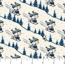 Peanuts Frosty Friends P1024-12 Slope Cream licensed to Northcott Fabrics