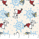 Peanuts Frosty Friends P1025-12 Snowing Snoopy Cream licensed to Northcott Fabrics