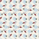 Peanuts Frosty Friends P1025-12 Snowing Snoopy Cream licensed to Northcott Fabrics