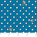 Peanuts Frosty Friends P1026-42 Woodstock Dot Blue licensed to Northcott Fabrics