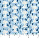 Peanuts Frosty Friends P1027-40 Snoopy Forest Lt Blue licensed to Northcott Fabrics