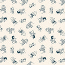 Peanuts Frosty Friends P1028-12 Skating Cream licensed to Northcott Fabrics