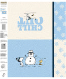 Peanuts Frosty Friends Pillowcase Panel P1030-10 Pillowcase White Multi licensed to Northcott Fabrics
