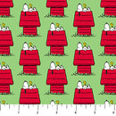 Peanuts P1000-72 Doghouse Green licensed to Northcott Fabrics