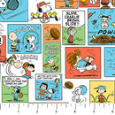 Peanuts P1001-10 Comics White Multi licensed to Northcott Fabrics