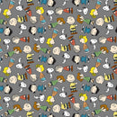 Peanuts P1002-95 Gang Dark Gray licensed to Northcott Fabrics