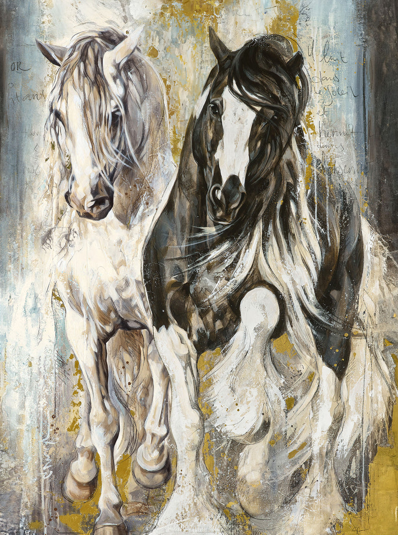 Pedigree Panel DP28023-10 White Multi Panel by Elise Genest for Northcott