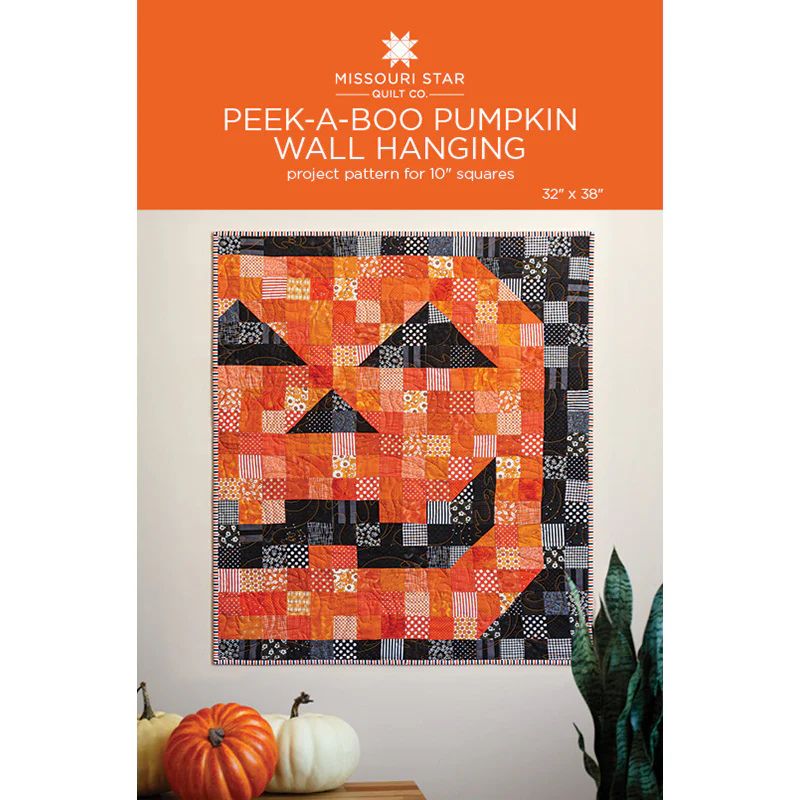 Missouri Star Quilt Co. Peek-a-Boo Pumpkin wall hanging pattern packaging.