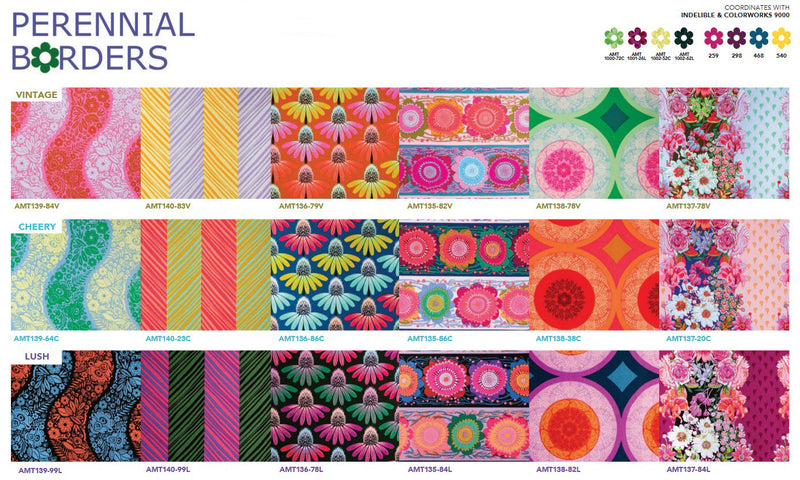 Perennial Borders Fat Quarter Bundle FQPEREN18-10 by Anna Maria Parry for Anna Maria Textiles