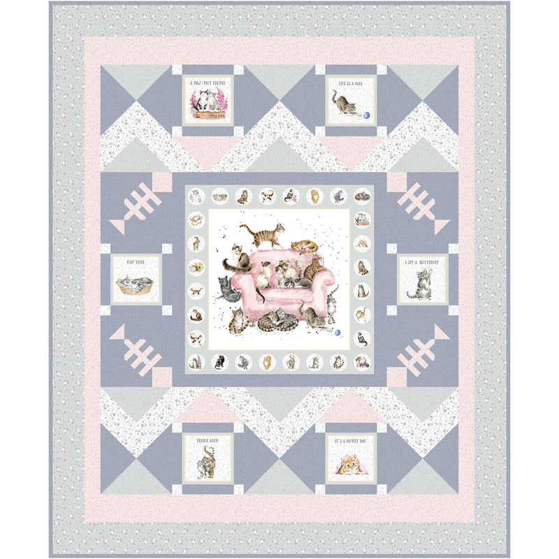 Pet Treats: Cats Quilt Kit KIT-MASPETC from Maywood Studio