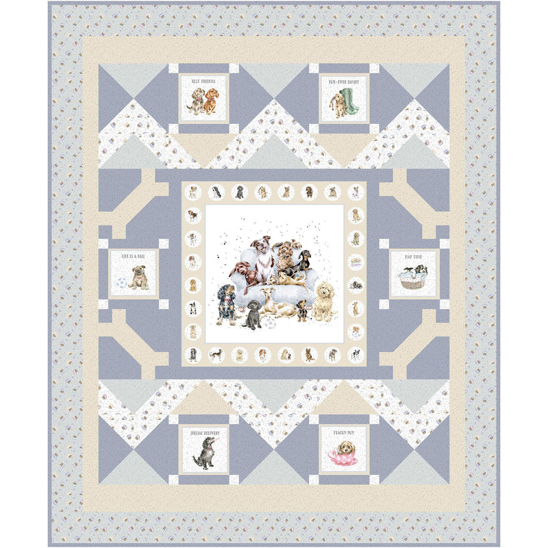 Pet Treats: Dogs Quilt Kit KIT-MASPETD from Maywood Studio