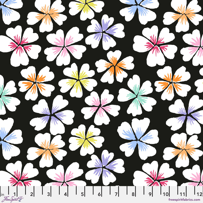 Petals PWGP201.BLACK by Kaffe Fassett for FreeSpirit