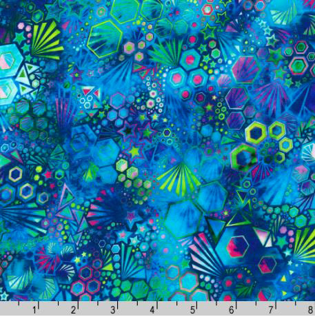 Phantasma 108" SRKDX-22693-60 Pacific by Studio RK for Robert Kaufman Fabrics