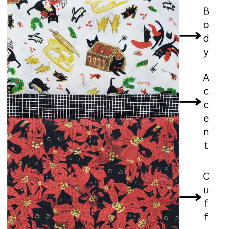 Pillowcase Kit - Meowy Christmas (Printed Cotton)