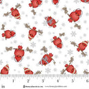 Pine Cone Ridge Lodge 2126-08 White/Red Cardinals by Shelly Comiskey for Henry Glass.