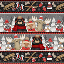 Pine Cone Ridge Lodge 2130-89 Multi Novelty Animal Stripe by Shelly Comiskey for Henry Glass.