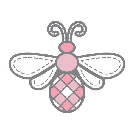 Pink Bee Enamel Needle Minder