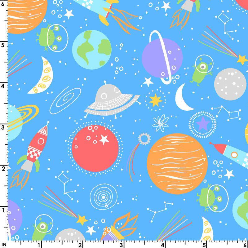 Playtime Flannel MASF10450-B Blue Space by Maywood Studio