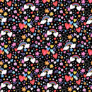 Playtime Flannel MASF10451-J Black Hearts & Rainbows by Maywood Studio