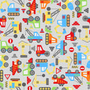 Playtime Flannel MASF10453-K Grey Construction Crew by Maywood Studio