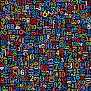 Playtime Flannel MASF10454-JZ Black/Multi Numbers by Maywood Studio