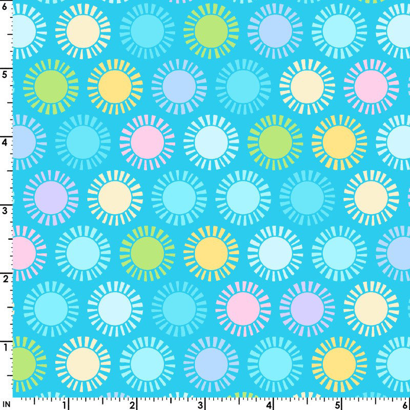 Playtime Flannel MASF10455-Q Aqua Sun by Maywood Studio