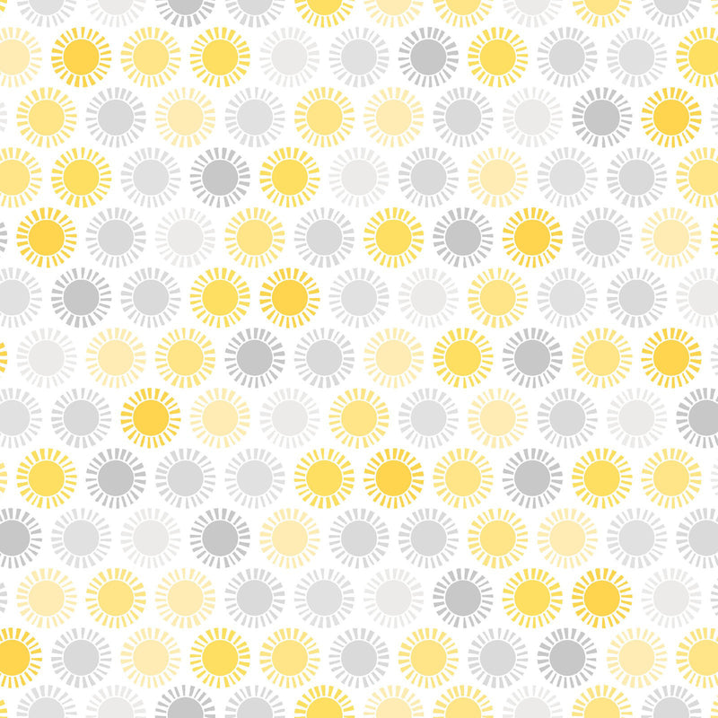 Playtime Flannel MASF10455-SK Yellow/Grey Sun by Maywood Studio