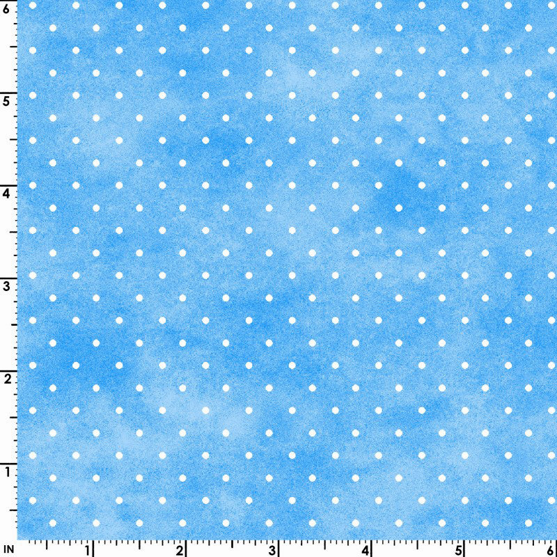 Playtime Flannel MASF10690-B Blue Tiny Dots by Maywood Studio