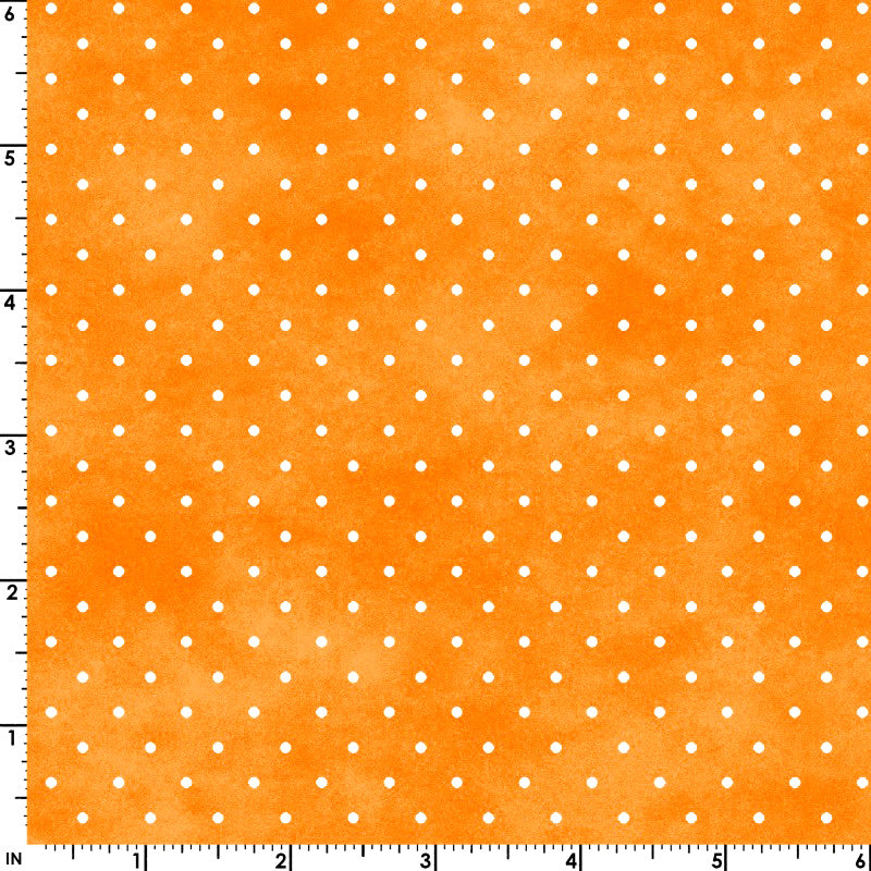 Playtime Flannel MASF10690-O Orange Tiny Dots by Maywood Studio