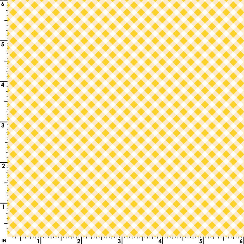 Playtime Flannel MASF10691-S Yellow Bias Gingham by Maywood Studio